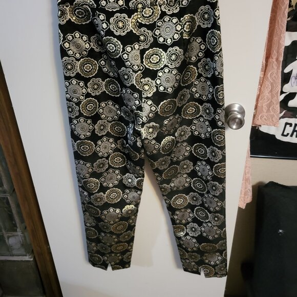 NWOT RARE FRANCES VALENTINE LUCY PANT GOLD METALLIC SZ 8 - Picture 3 of 7